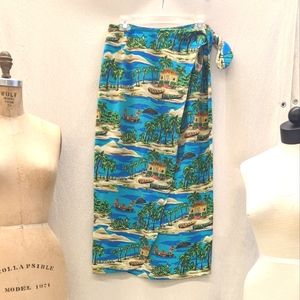Pusser's West Indies Island Wear Washable Silk Wrap Skirt